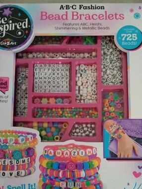 be inspired Pink ABC Bead Bracelets Kit - Multicolor Accents